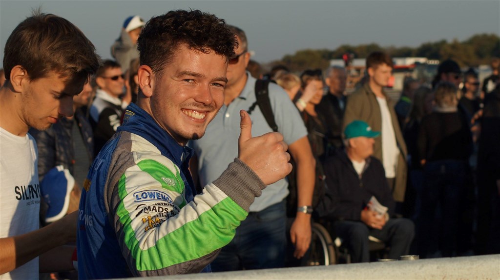 Kristian Thorsen under sidste års gridshow på Padborg Park.
(Foto: Røes Motorsport)